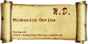 Miskovics Dorina névjegykártya