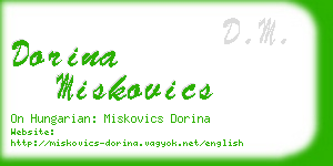 dorina miskovics business card
